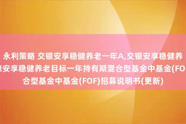 永利策略 交银安享稳健养老一年A,交银安享稳健养老一年Y 交银施罗德安享稳健养老目标一年持有期混合型基金中基金(FOF)招募说明书(更新)